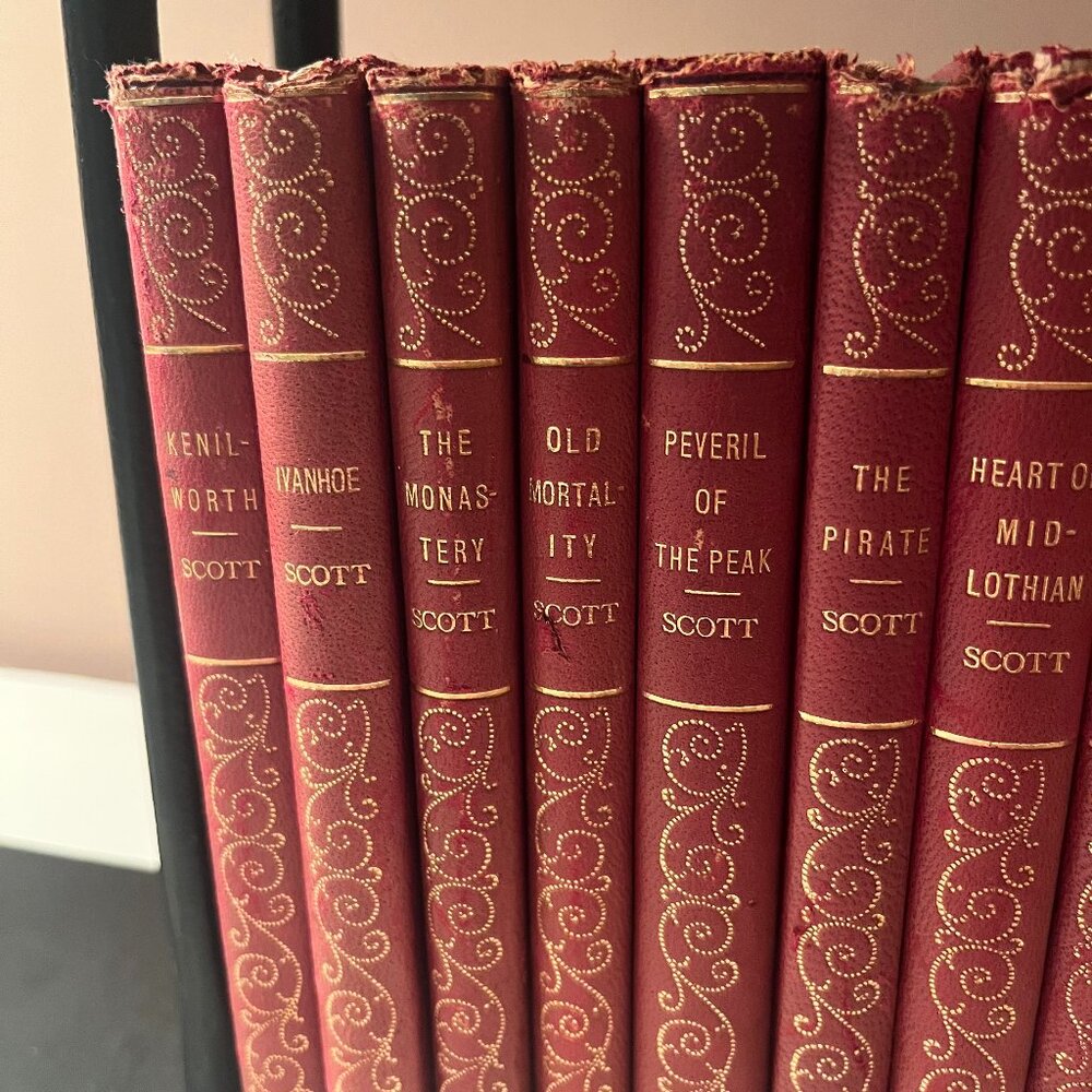 Sir Walter Scott Novels Complete 24-Volume Set 1912 Oxford Press Antique Leather